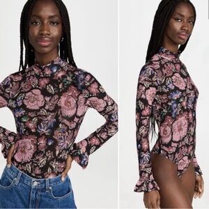 Colonels Melanie Mesh Floral Melanie Bodysuit